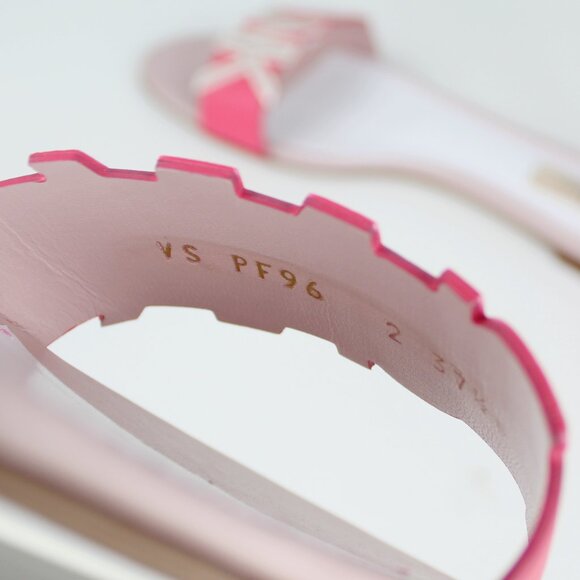NEW VALENTINO GARAVANI Pink Leather Sandals - Chic Style From Office to Weekend - Picture 13 of 15